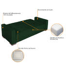 Sofá Cama 3 Lugares Jobim Suede - Amarena Móveis - Verde