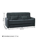 Sofá Cama 3 Lugares Madalena Matrix