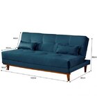 Sofá Cama 3 Lugares Madrid  Azul