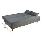 Sofá Cama 3 Lugares Madrid  Cinza