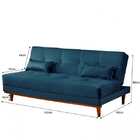 Sofá Cama 3 Lugares Madrid Luxury Estofados   Azul