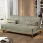 Sofá Cama 3 Lugares Madrid Luxury Estofados   Bege