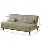 Sofá Cama 3 Lugares Madrid Luxury Estofados   Bege