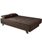 Sofá Cama 3 Lugares Magé Lufer Estofados Marrom