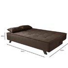 Sofá Cama 3 Lugares Magé Lufer Estofados Marrom