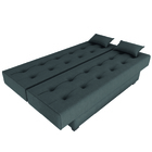 Sofá Cama 3 Lugares Matrix Laila Suede Cinza