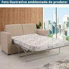 Sofá-cama 3 Lugares Mh-1174 Herval 201 Cm Colchão Casal Linho