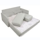 Sofá-cama 3 Lugares Mh-1606 Herval 176 Cm Colchão Casal Linho