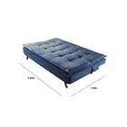Sofá Cama 3 Lugares Milano Ref 16 Luxury Estofádos Azul