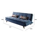 Sofá Cama 3 Lugares Milano Ref 16 Luxury Estofádos Azul