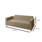 Sofá Cama 3 Lugares Mônaco  Areia