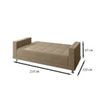 Sofá Cama 3 Lugares Mônaco  Areia