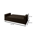 Sofá Cama 3 Lugares Mônaco  Marrom