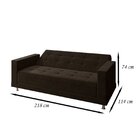 Sofá Cama 3 Lugares Mônaco  Marrom