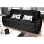Sofá Cama 3 Lugares Nanda Matrix Preto/cinza