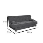 Sofá Cama 3 Lugares Napoli  Cinza