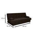 Sofá Cama 3 Lugares Napoli  Marrom