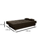 Sofá Cama 3 Lugares Napoli  Marrom