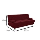 Sofá Cama 3 Lugares Napoli  Vermelho