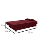 Sofá Cama 3 Lugares Napoli  Vermelho