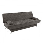 Sofá Cama 3 Lugares Polaris Retrátil Veludo Grafite - Viero M