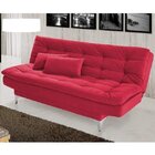 Sofá Cama 3 Lugares Pratic Espresso Móveis Vermelho