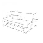 Sofá Cama 3 Lugares Pratic Madeira  Branco