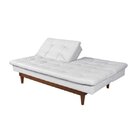 Sofá Cama 3 Lugares Pratic Madeira  Branco
