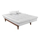 Sofá Cama 3 Lugares Pratic Madeira  Branco