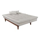 Sofá Cama 3 Lugares Pratic Madeira  Gelo