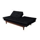 Sofá Cama 3 Lugares Pratic Madeira  Preto