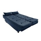 Sofa Cama 3 Lugares Premium Ref 07  Azul