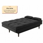 Sofá Cama 3 Lugares Reclinável Com Almofadas Liverpool Preto