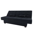 Sofá Cama 3 Lugares Reclinável Couro Sintetico Cinza Laila  C