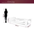 Sofá Cama 3 Lugares Reclinável Emília  Cinza