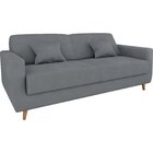 Sofá Cama 3 Lugares Reclinável Emília  Cinza