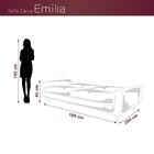 Sofá Cama 3 Lugares Reclinável Emília Matrix Capuccino