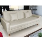 Sofá Cama 3 Lugares Reclinável Emília Matrix Capuccino