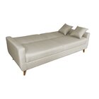 Sofá Cama 3 Lugares Reclinável Emília Matrix Capuccino