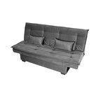 Sofá Cama 3 Lugares Reclinável Esmeralda  Light Cinza