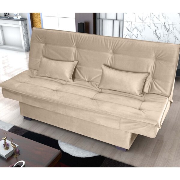 Sofá Cama 3 Lugares Reclinável Esmeralda Matrix Light Bege Leroy Merlin