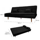 Sofá Cama 3 Lugares Reclinável Silver Casal Material Sintétic