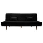 Sofá Cama 3 Lugares Reclinável Silver Casal Preto