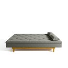 Sofá Cama 3 Lugares Reclinável Yescasa Suede Cinza Tokio Retr