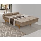 Sofá Cama 3 Lugares Reclinável Yescasa Suede Marrom Tokio Ret