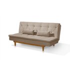 Sofá Cama 3 Lugares Reclinável Yescasa Suede Marrom Tokio Ret