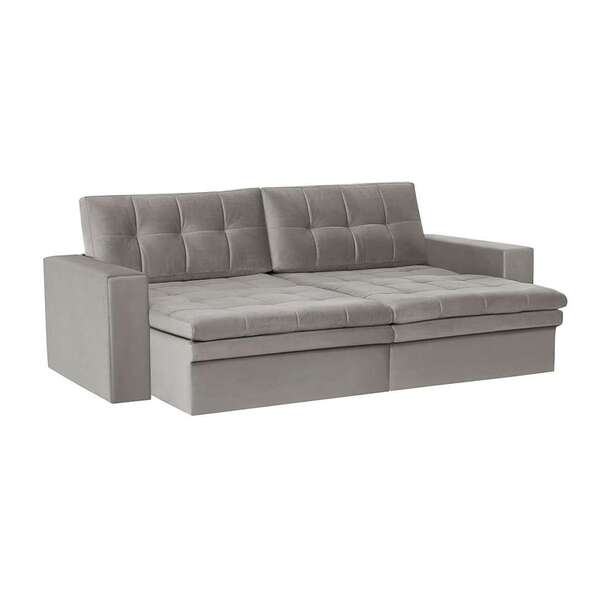 Sofá-cama 3 Lugares Retrátil E Reclinável Metrópolis Veludo G