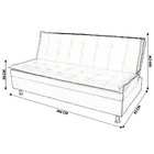 Sofa Cama 3 Lugares Retratil Reclinavel Manu 1 90 M Suede Pre