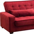 Sofá Cama 3 Lugares Speciale Montana Suede Pena Vinho D'rossi