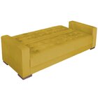 Sofá Cama 3 Lugares Suede Ipanema Amarelo